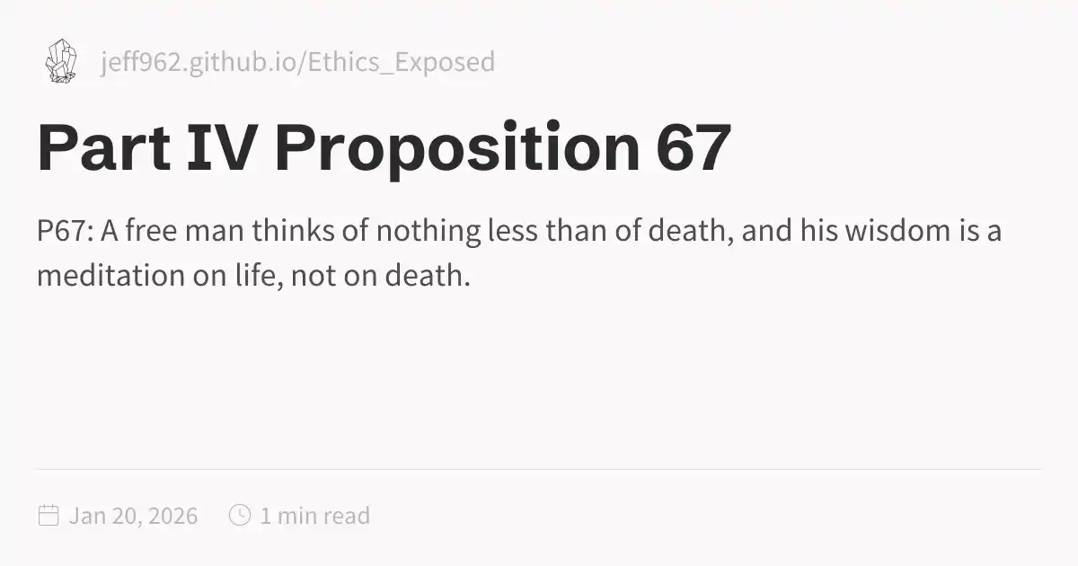 Part IV Proposition 67